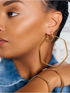 Simone I. Smith Honeycomb Hoop Earrings